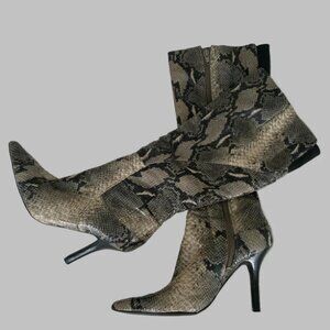 Nine West Snake Print Boots – Size 5.5
